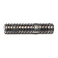Midwest Fastener Double-End Threaded Stud, 10mm Thread to 48mm Thread, 48 mm, Steel, Plain, 5 PK 66452